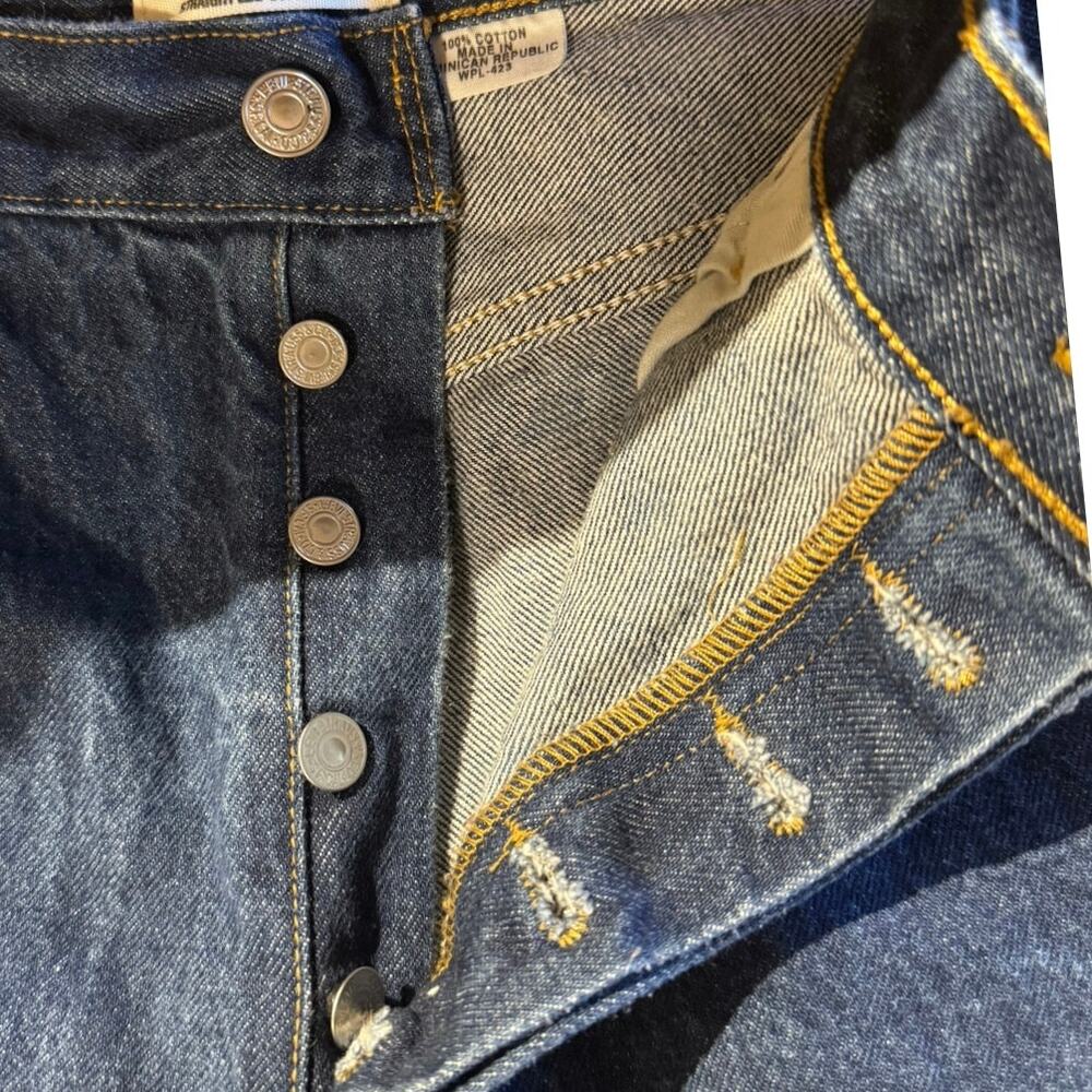 Vintage Levi’s Jeans Men’s straight 36 x32 Blue 501 Button Fly Denim Western Y2K - Picture 3 of 12